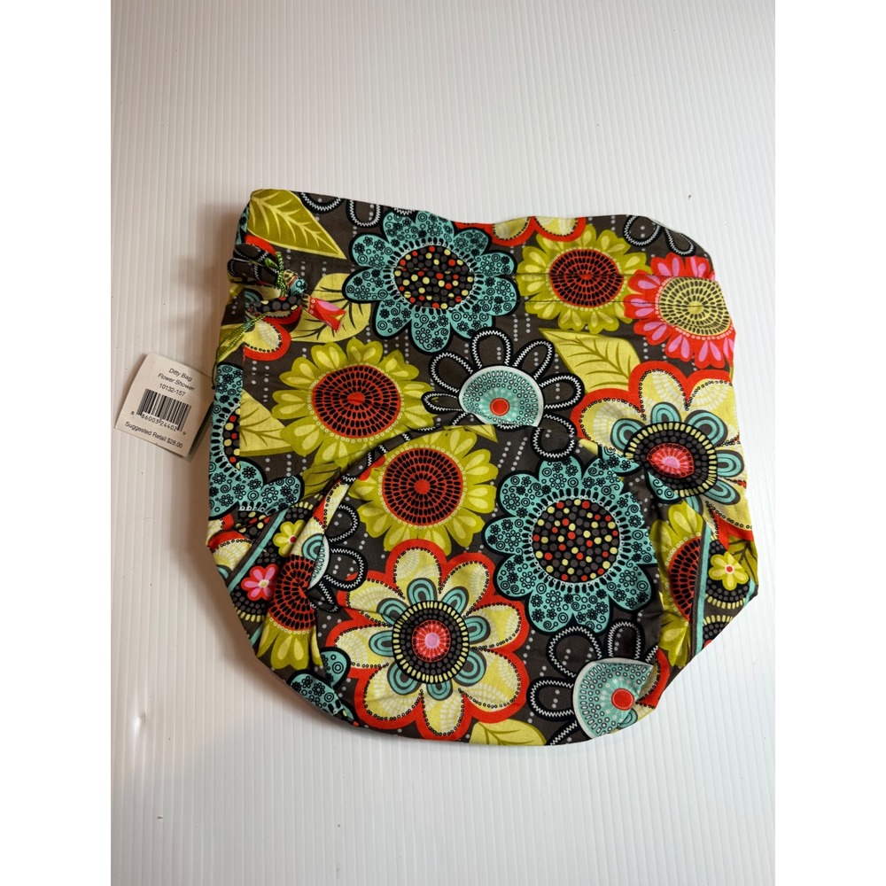 Vera Bradley Flower‎ Shower Ditty Bag Drawstring Wet Pouch Floral 10132-157 NWT